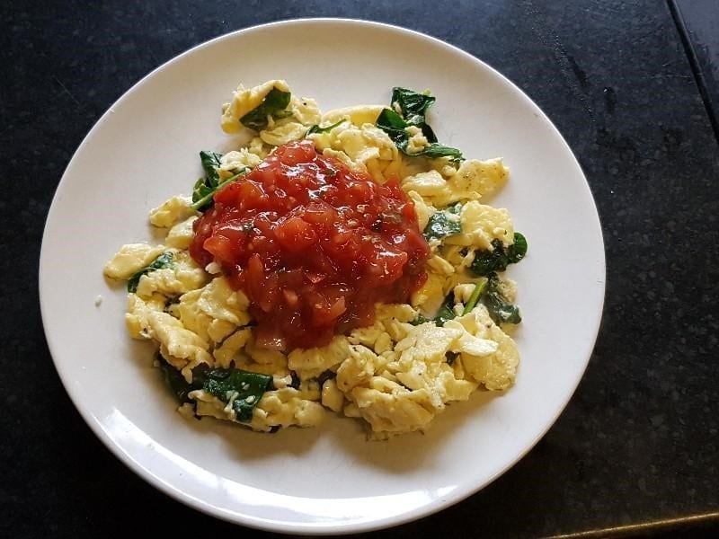 Spinach eggs