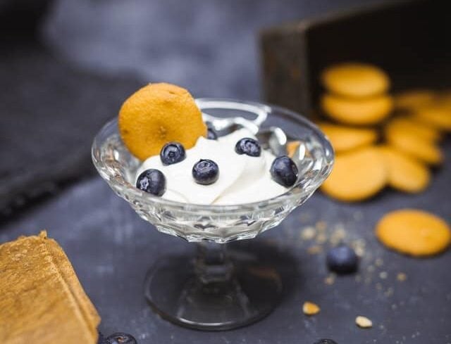 Blueberries yogurt