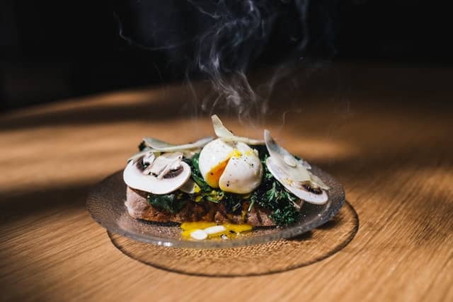 Egg white and mushroom omelet