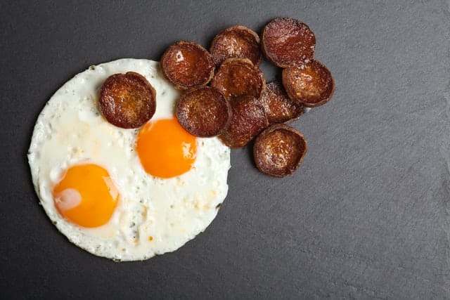 Sausage and eggs