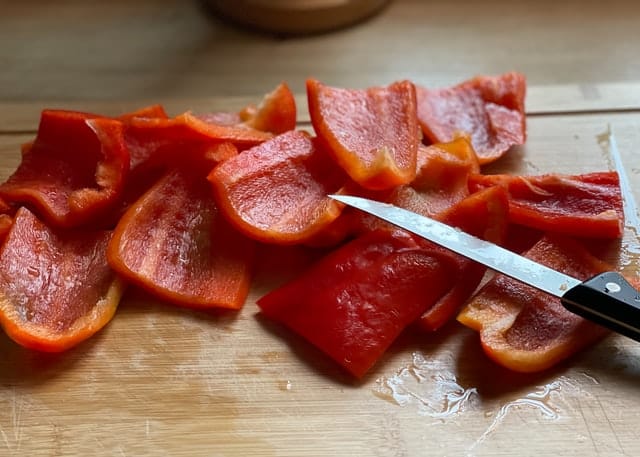 Sliced bell pepper