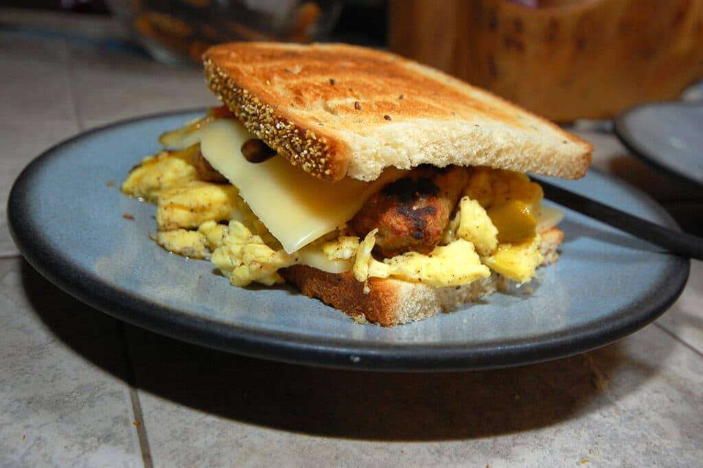 Egg and cheese sandwich
