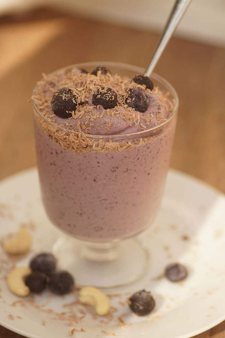 Keto chocolate shake with almond milk