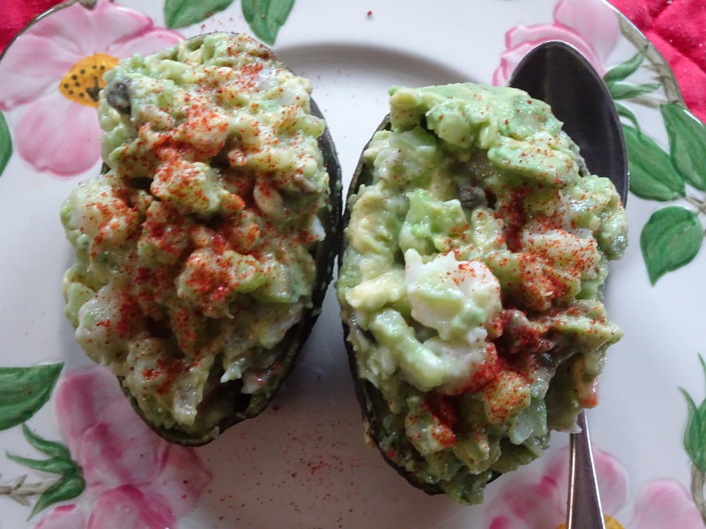 Lobster stuffed avocados