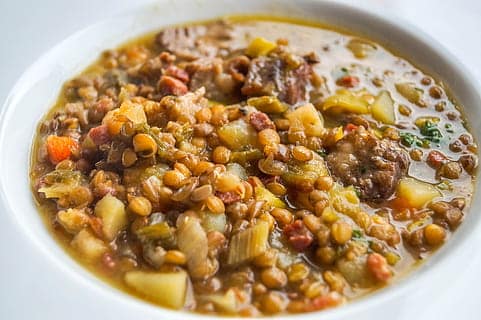 Green lentil meal recipe