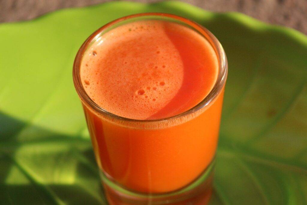 Carrot-orange smoothie ingredients