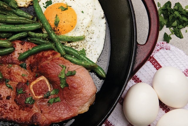 Steak with egg recipe