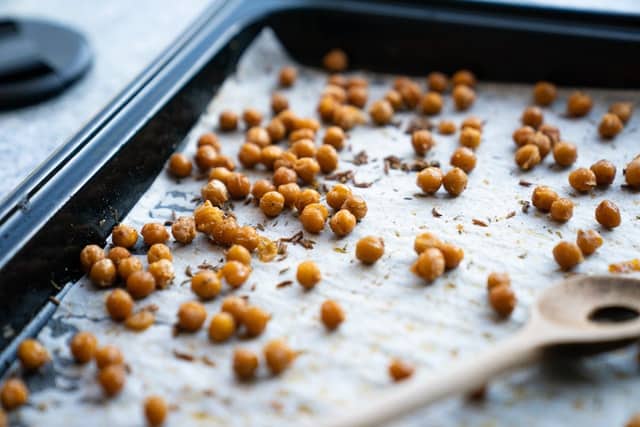 Baked chickpeas menu