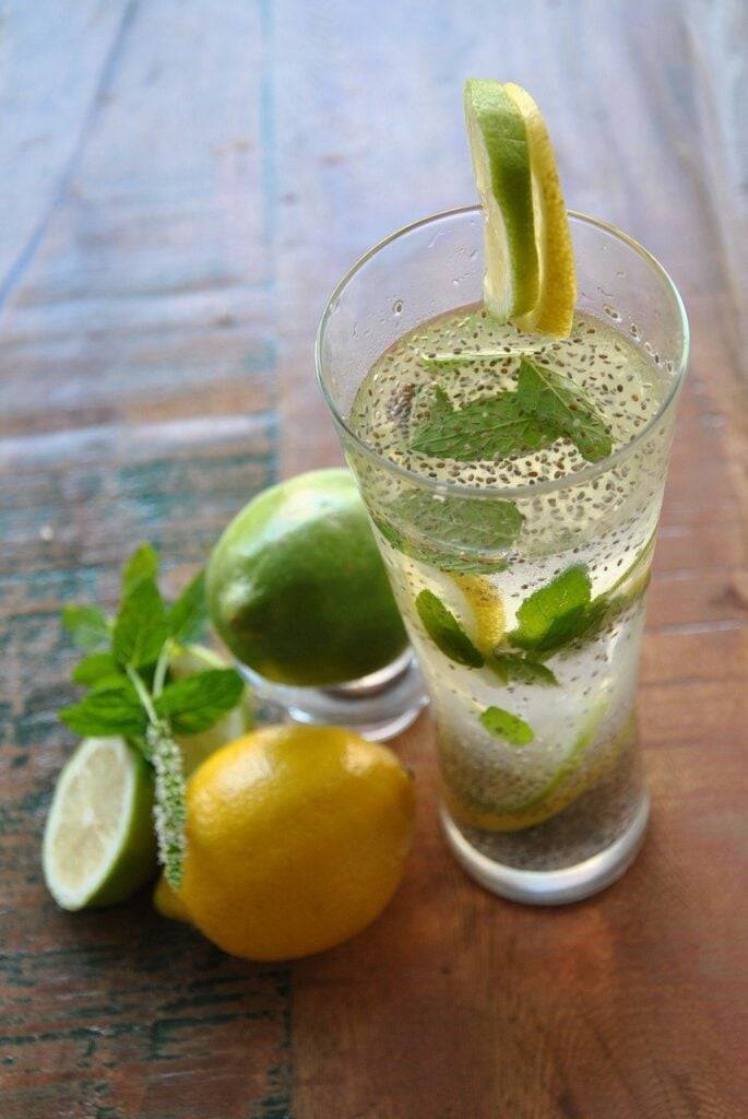 Chia seeds detox drink