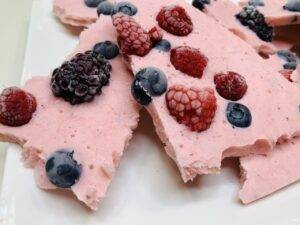 Sugar Free Frozen Yogurt Berries Bark