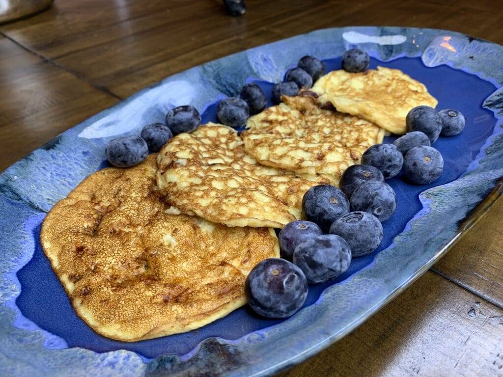 Keto cottage cheese pancakes