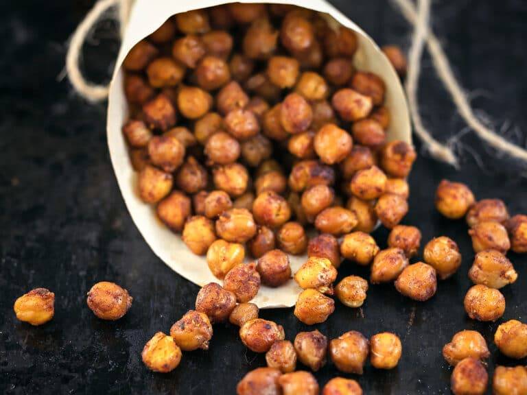 Sweet and Spicy Roasted Chickpeas