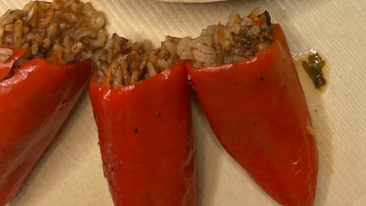 vegan stuffed peppers with rice recipe