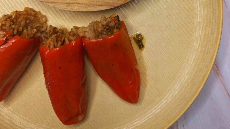 vegan stuffed peppers with rice recipe