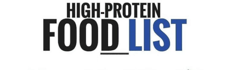 High Protein Foods List