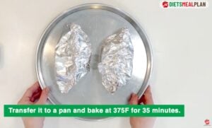 Baked Chicken and Vegetables Recipe (BRAT Diet Dinner-Transfer the foil packets to a sheet pan and bake in the oven for 35 minutes at 375F