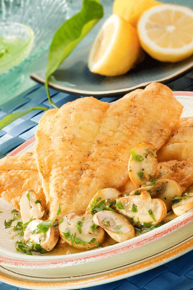 Baked sole fillet