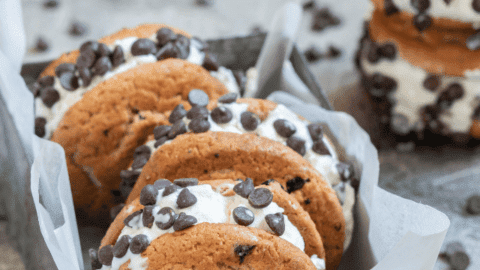 Gluten free ice cream cookie sandwich