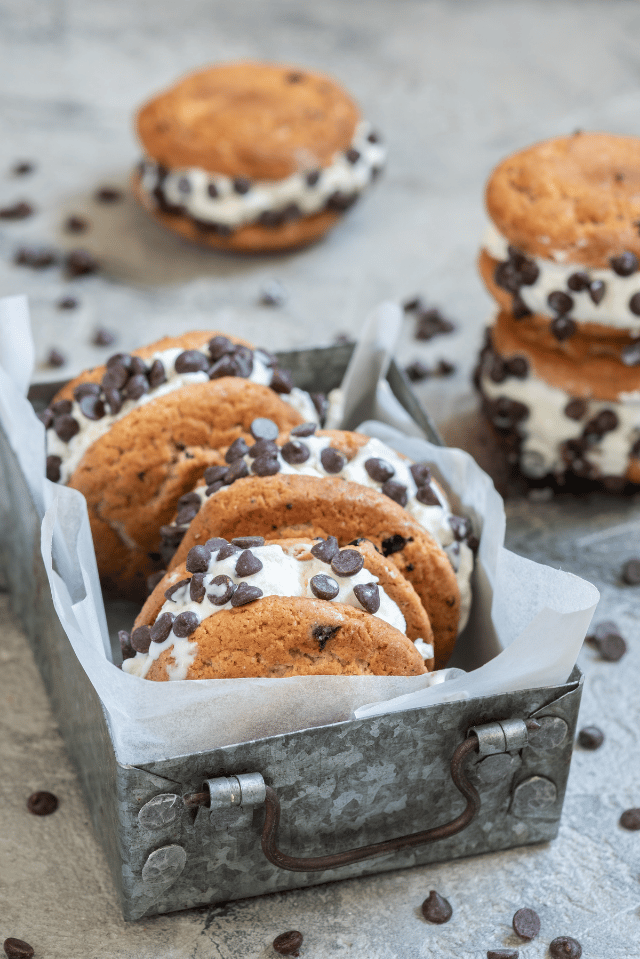 Gluten free ice cream cookie sandwich