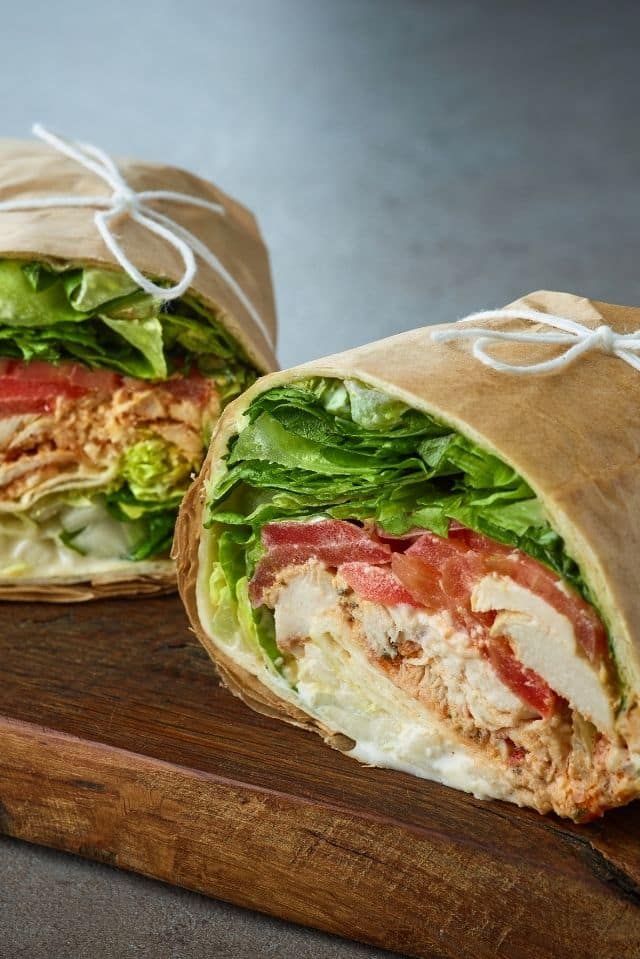 Low carb turkey wrap