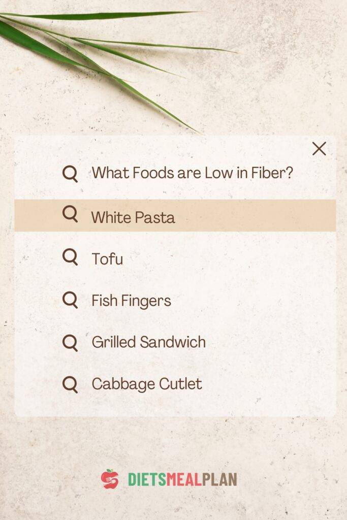 Low Fiber Snacks