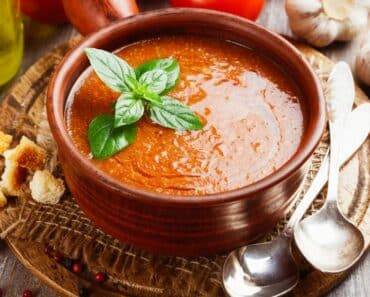 160 Cal Tomato Gazpacho Soup | Low Fat and Vegetarian
