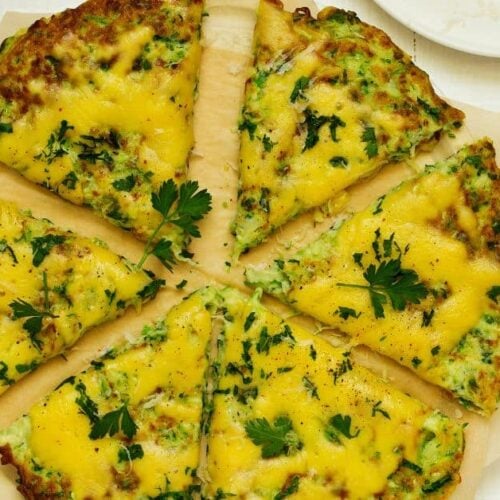 Pan Fried Zucchini Pizza