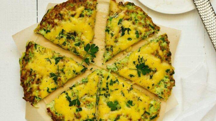 Pan Fried Zucchini Pizza