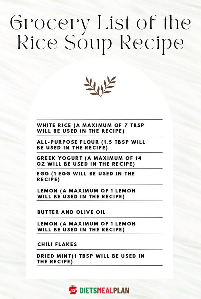 Rice Soup Recipe