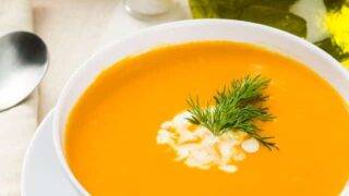 100 Calorie Carrot Ginger Soup Recipe (Low Fat)