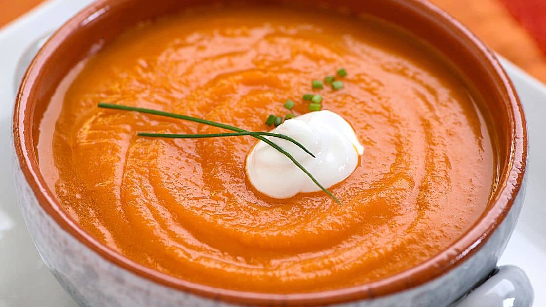 144 Calorie Carrot Ginger Soup Recipe (Low Fat)