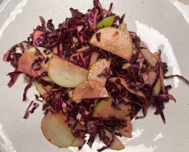High Fiber Red Cabbage and Apple Salad