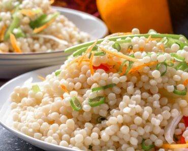 Mediterranean Couscous Salad Recipe (w Zucchini Yogurt Sauce)