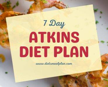 7 Day Atkins Diet Plan (Printable and PDF)