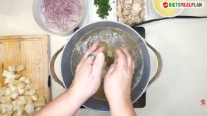 Ecuadorian Encebollado-Add the cubed yuca