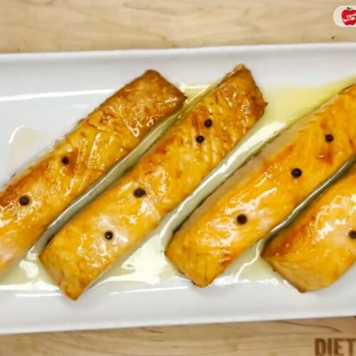 Baked Beurre Blanc Salmon Recipe - serve