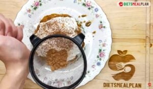 Low Fat Tiramisu (Refined Sugar Free) - sprinkle coffee