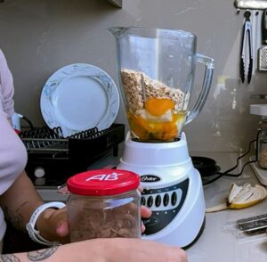 blend the ingredients