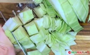 Cabbage Soup Diet Recipe - chop the cabbage